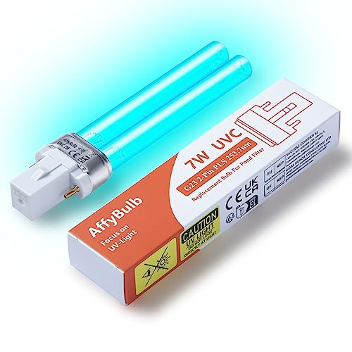 AffyBulb 7 W G23 PLS Ersatz-UV-Leuchtmittel, für Teich-UVC-Filter, Maschine oder Klärer von AffyBulb