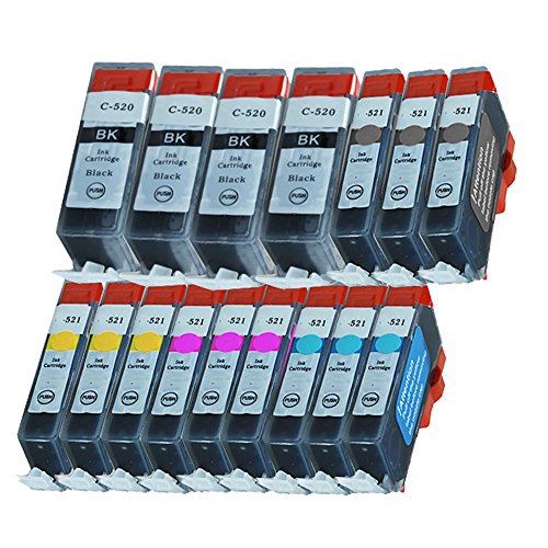 16 Druckerpatronen Tinte für Canon Pixma IP3600 IP4600 MP560 MX860 IP4600 ersetzen PGI520 und CLI521 von AfiD GmbH