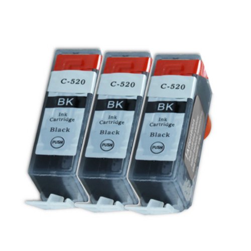 3 Druckerpatronen Tinte für Canon Pixma IP3600 IP4600 MP540 MP550 MP560 MX870 ersetzen PGI-520 von AfiD GmbH