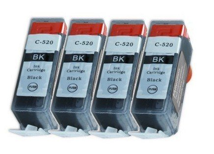 4 Druckerpatronen Tinte für Canon Pixma IP3600 MP540 MP550 MP560 MX870 IP4600 ersetzen PGI520 von AfiD GmbH