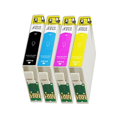 4 Druckerpatronen Tinte für Epson Stylus D78 D92 DX4400 ersetzen T0711 T0712 T0712 T0713 T0715 von AfiD GmbH