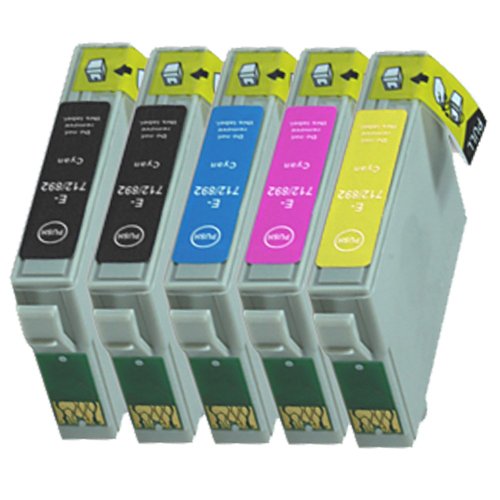 5 Druckerpatronen Tinte für Epson Stylus D78 D92 DX4400 ersetzen T0711 T0712 T0712 T0713 T0715 von AfiD GmbH