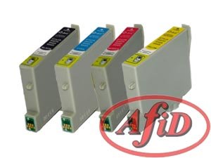 5er Set Druckerpatronen für z.B. Epson Stylus R 240 245 RX 420 425 ersetzen T0551 T0552 T0553 T0554 mit Chip von AfiD GmbH