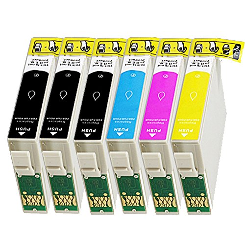 6 Druckerpatronen Tinte für Epson Stylus D78 D92 DX4400 ersetzen T0711 T0712 T0712 T0713 T0715 von AfiD GmbH