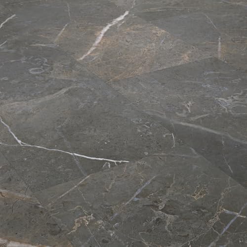 Afirmax Vinylboden Klick-Vinyl Marmoroptik Grau Carrara | 4mm | XXL Platten 457x914mm | 2,503 m²/Paket | Pflegeleicht & Strapazierfähig für Renovierungen von Afirmax