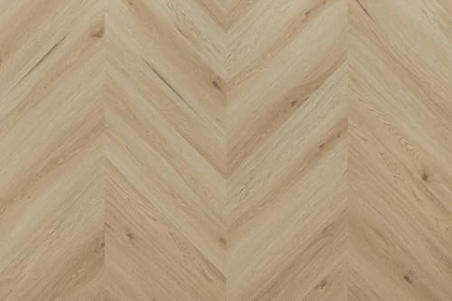 Eleganter Fischgrät-Vinylboden in Eiche ARVADA – 4,5mm, 0,3mm Nutzschicht, 1,44 m²/Paket, langlebig & pflegeleicht, Klick-Vinyl für modernes Wohnen von Afirmax