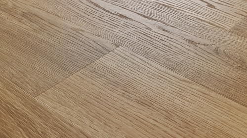 Klick-Vinylboden Newport Eiche 5,3mm - Eleganter Honigton, 21 dB Schallreduzierung, 1,76 m²/Paket, einfache Verlegung, hohe Widerstandsfähigkeit. von Afirmax