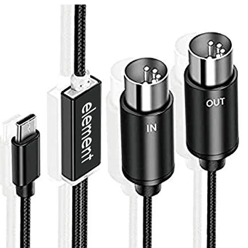 Aflytep MIDI-Zu-USB-C-Typ-C-Kabel USB-MIDI-Konverter mit Kontrollleuchte für Elektronische Orgelcomputer von Aflytep