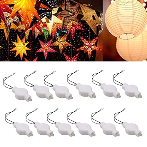 12 Stück Mini-LED-Laternenlichter, batteriebetriebene LED-Ballonlichter Laternenballonlichter Outdoor / Indoor Hängende Dekorationslichter (BLAU) von Afoosoo