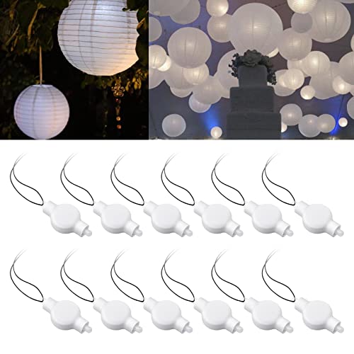Mini-LED-Laternenlichter, batteriebetriebene LED-Ballonlichter Laternenballonlichter Outdoor/Indoor Hängende Dekorationslichter (12pcs Weiß, 1) von Afoosoo