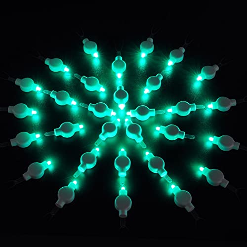 30 Stück Mini-LED-Laternenlichter, batteriebetriebene LED-Ballonlichter Laternenballonlichter Outdoor/Indoor Hängende Dekorationslichte (blaugrün) von Afoosoo