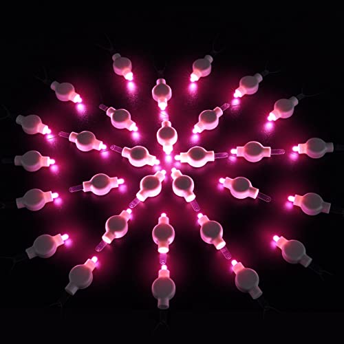 Afoosoo 30 Stück Mini-LED-Laternenlichter, batteriebetriebene LED-Ballonlichter Laternenballonlichter Outdoor/Indoor Hängende Dekorationslichte (rosa) von Afoosoo