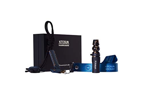 Afoosoo Shisha-Tipps Luxus-Shisha-Mundspitzen Set Künstlerisches Universal-Mundstück mit elegantem Lederband Exklusives VIP-Band Heben Sie Sich von der Shisha Shisha Narguile Crowd ab (Niello) von Afoosoo