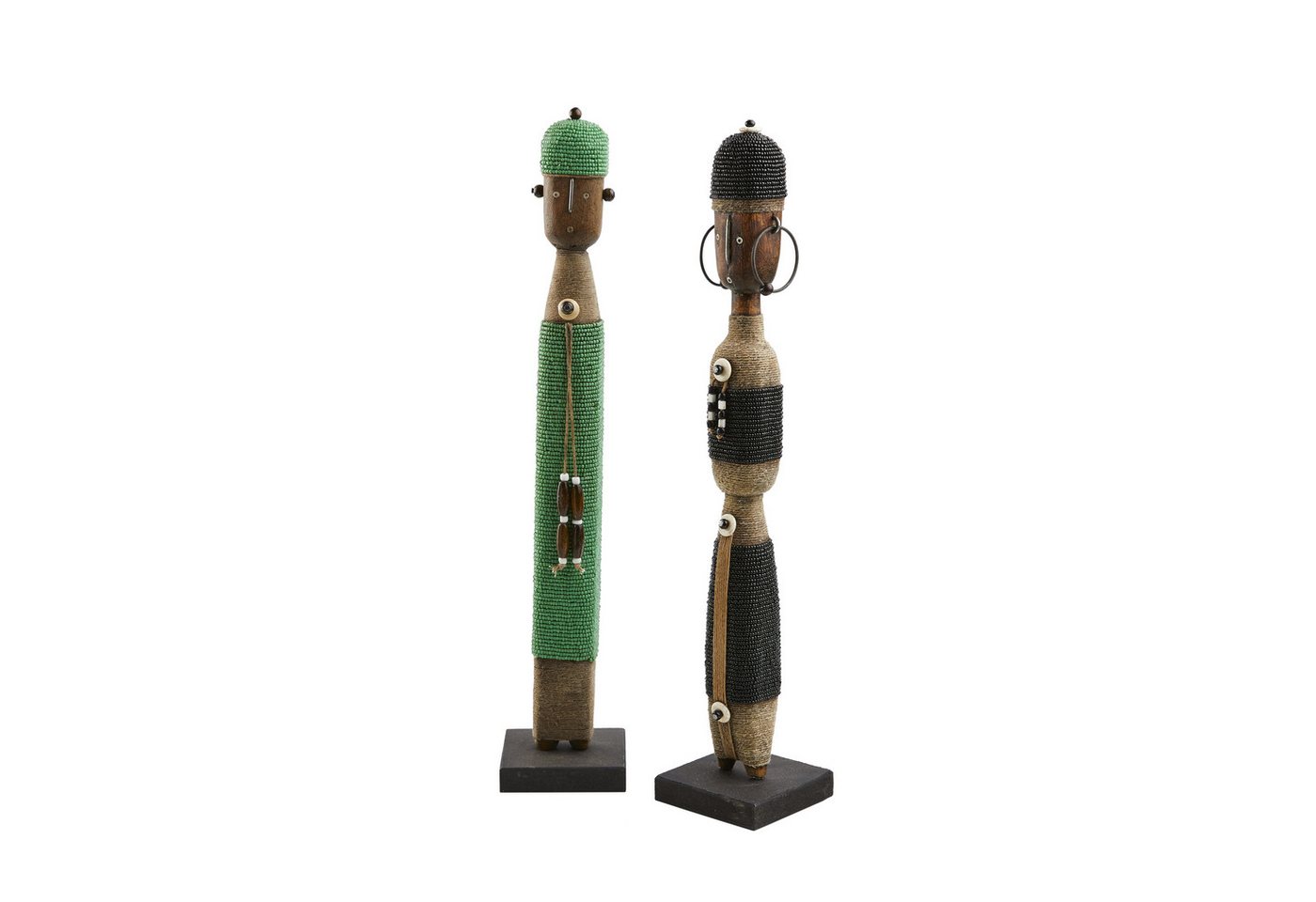 African Rainbow Craft Dekoobjekt (Perlenhandwerk Namji Puppe Schwarz/Braun (Einzelstück) - Groß) von African Rainbow Craft