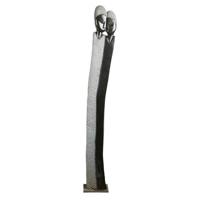 African Rainbow Craft Dekoobjekt (Steinskulptur “Couple Lover“ – Hellgrau Springstone) von African Rainbow Craft