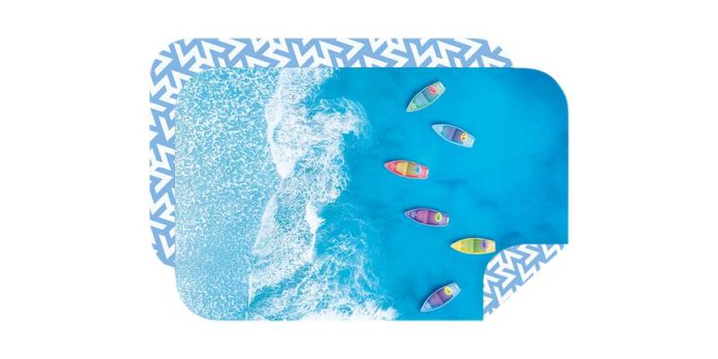 African Rainbow Craft Handtuch Bobums Mikrofaser XL Bedrucktes Handtuch - Boots Aussicht von African Rainbow Craft