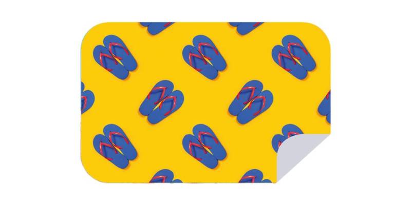 African Rainbow Craft Handtuch Bobums Mikrofaser XL Bedrucktes Handtuch - Flip-Flops von African Rainbow Craft