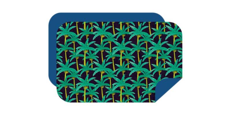 African Rainbow Craft Handtuch Bobums Mikrofaser XL Bedrucktes Handtuch - Grüne Palmen von African Rainbow Craft