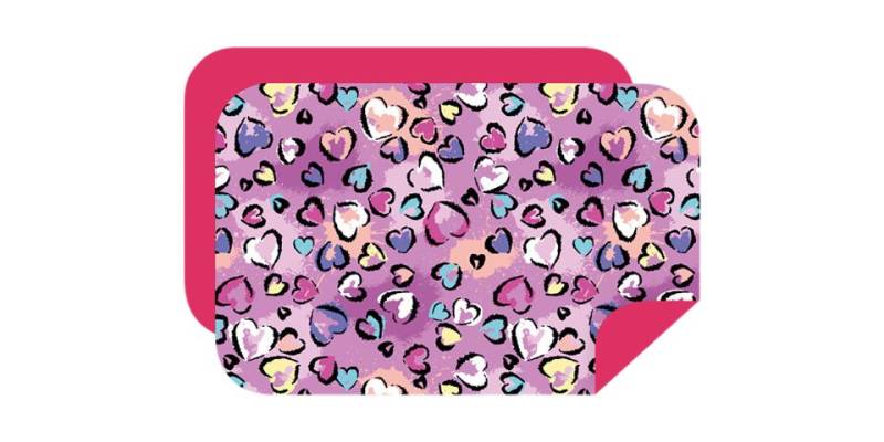 African Rainbow Craft Handtuch Bobums Mikrofaser XL Bedrucktes Handtuch - Herz-Bonbons von African Rainbow Craft