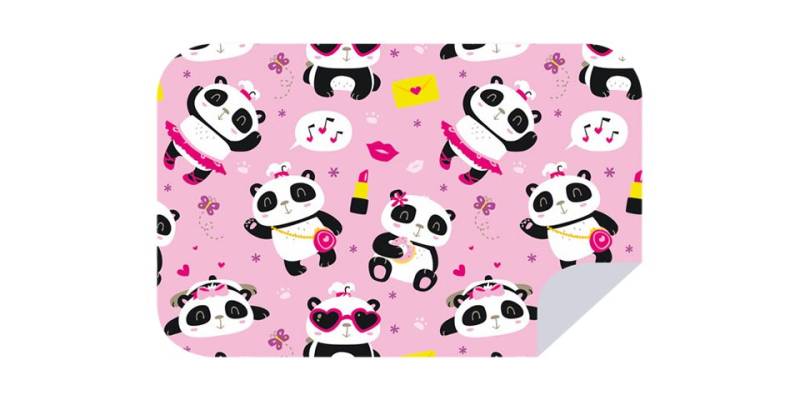 African Rainbow Craft Handtuch Bobums Mikrofaser XL Bedrucktes Handtuch - Panda Spaß von African Rainbow Craft