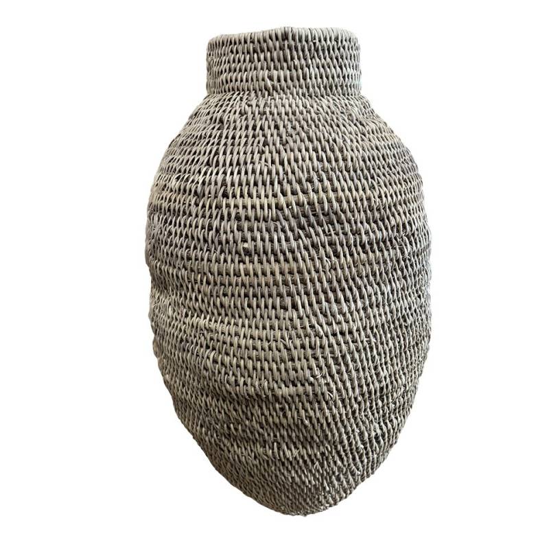 African Rainbow Craft Weidenkorb (Bohero Korb Unbemalt - Bienenstockform - (Simbabwe) - Medium) von African Rainbow Craft
