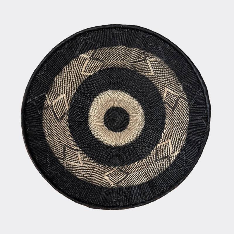African Rainbow Craft Weidenkorb (Tonga Korb Flach - Mitternachtssonne - (Simbabwe) von African Rainbow Craft