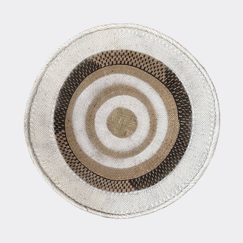 African Rainbow Craft Weidenkorb (Tonga Korb Flach - Sonnenlicht-Geflecht - (Simbabwe) von African Rainbow Craft
