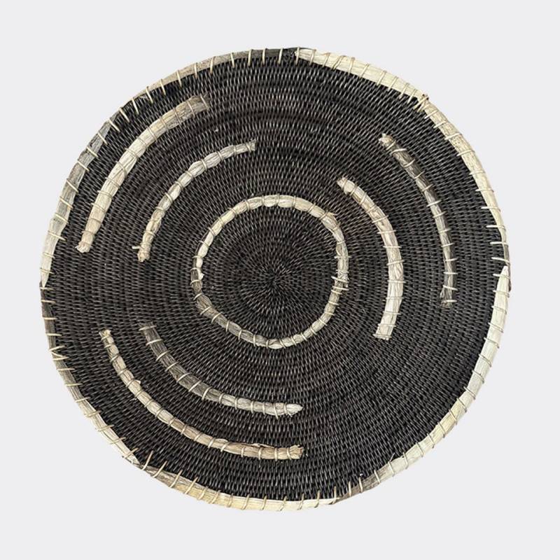 African Rainbow Craft Weidenkorb (Tonga Korb Flach - Spiral Harmonie - (Simbabwe) von African Rainbow Craft