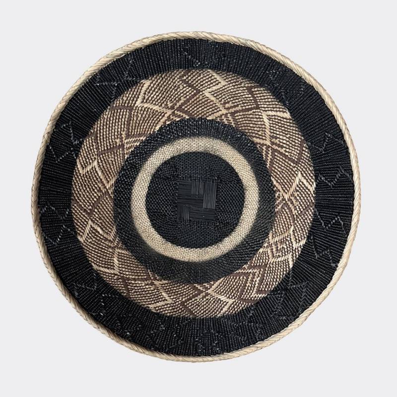 African Rainbow Craft Weidenkorb (Tonga Korb Flach - Stammes-Sonnenstrahl - (Simbabwe) von African Rainbow Craft