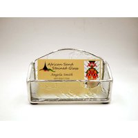 Klare Glasmalerei Visitenkartenhalter von AfricanSand