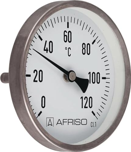 Afriso Bimetall-Edelstahlthermometer DN15 Ø 80mm, 0-120°C von Afriso