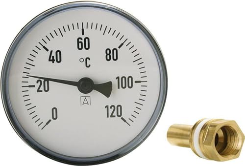 Afriso Bimetall-Zeigerthermometer DN15 1/2" Ø 100mmx100mm von Afriso
