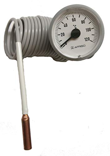 Kessel-Thermometer rund Ø37 mm, Anzeigebereich 0-120 °C m. Kapillarleitung 2000mm von Afriso