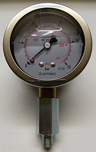 Afriso Manometer Glyzerin 1/8" Ø63 mm 0-25 bar (Edelstahl) von Afriso