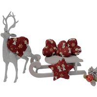 Baumschmuck 5-Er Set, Christbaumschmuck Rot von Afrosteff