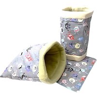Kuschelrolle, Kuschelsack Oder Hängematte Für Meerschweinchen "Monster" von Afrosteff