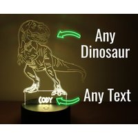 Dinosaurier Nachtlicht, Dekoration, Baby, Lampe, Glas, Figur, Miniatur, Party von AfterNice