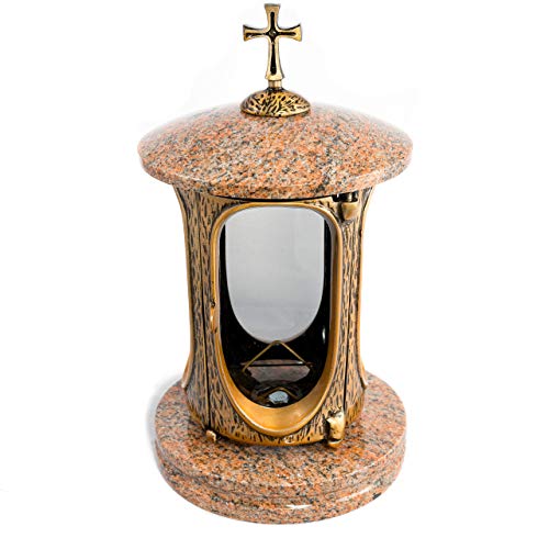 Stilvolle Grablaterne Elégant mit Kreuz Granit Multicolor Höhe 27 cm/Ø 15 cm Grableuchte Grablicht Grablampe Granitlampe Granitlaterne Bronze mit Sockel Grabschmuck Stilvolle Grablaterne Elégant mit Kreuz Granit Multicolor Höhe 27 cm/Ø 15 cm Grableuchte Grablicht Grablampe Granitlampe Granitlaterne Bronze mit Sockel Grabschmuck von Afterglow