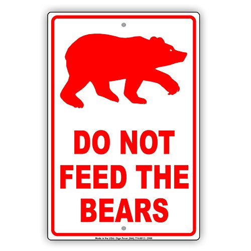 Schild mit Aufschrift "Do Not Feed The Bears Wildlife Protection Caution Alert Warning Notice Aluminum Metal Tin 30.5 cm x 45.7 cm Sign Plate Schild mit Aufschrift "Do Not Feed The Bears Wildlife Protection Caution Alert Warning Notice Aluminum Metal Tin 30.5 cm x 45.7 cm Sign Plate von Afterprints