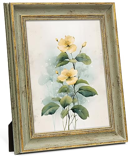 Afuly Grün Bilderrahmen 20x25 cm in Groß Linien Antike Vintage Fotorahmen Tabelle Oder Wand Weihnachten Geschenk von Afuly