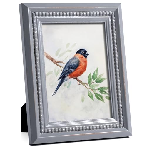 Afuly Bilderrahmen 13x18 Picture Frame Modern Vintage Holz Grau Perlen Fotorahmen Rustikal Photo Frame Tisch Desktop Din Wanddeko Geburstage Jahrestag Geschenke Für Frauen Eltern Couple Famili Freunde von Afuly