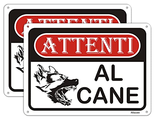 Aktives Hundeschild, 18 x 25 cm, Signalschild für Hunde, aus Metall, wasserdicht, rostbeständig, 2 Stück von Afuven