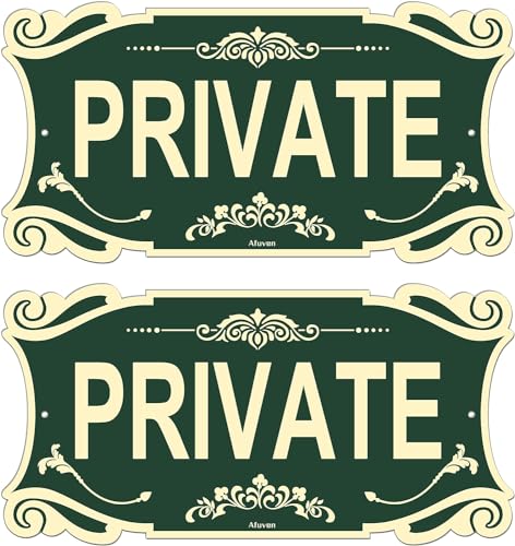 Private Signs Metallschilder für Privatgrundstücke, 30 x 15 cm, Schild mit Aufschrift "Private Garden" "No Trespassing", reflektierend, rostfreies Aluminium, UV-Druck, einfache Montage, wasserdicht, von Afuven