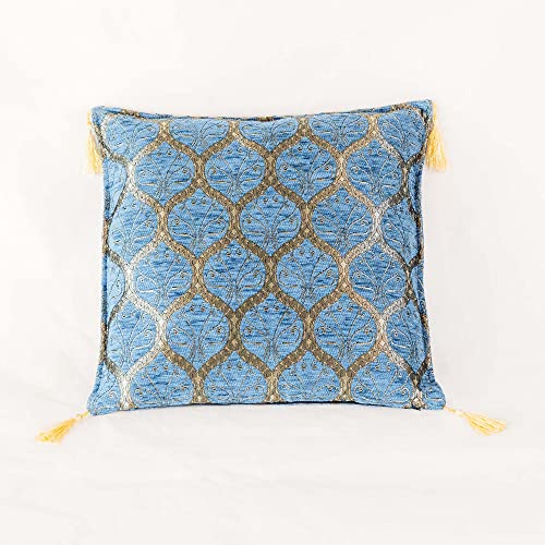 Aga's Own Dekorativer Sofa-Kissenbezug mit Reißverschluss für Schlafzimmer – Sofakissen – Perfekt für Heimdekoration, erhältlich in Mehreren Farben – Blau Hell – orientalisches Muster (40 x 40 cm) von Aga's Own