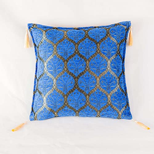 Aga's Own Dekorativer Sofa-Kissenbezug mit Reißverschluss für Schlafzimmer – Sofakissen – Perfekt für Heimdekoration, erhältlich in Mehreren Farben – Blau – orientalisches Muster (40 x 40 cm) von Aga's Own