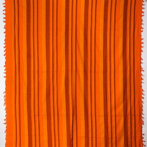 Aga's Own Indische Tagesdecke XXL Sofaüberwurf Bettüberwurf Wohndecke Indien/India Baumwolle Decke 220x250 cm VIELE Varianten (Orange) von Aga's Own