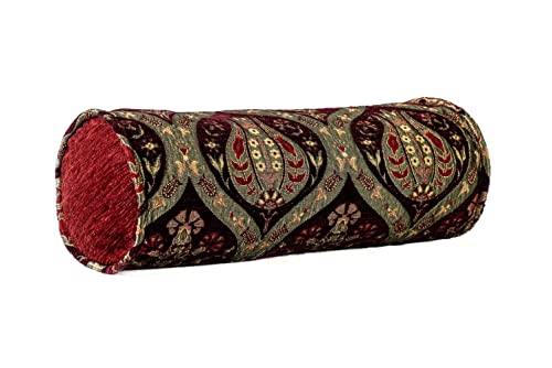 Aga's Own Dekorativer Sofa-Kissenbezug mit Reißverschluss für Schlafzimmer – Sofakissen – perfekt für Heimdekoration erhältlichin Mehreren Größenund Farben (40x15cm)(Weinrot) von Aga's Own
