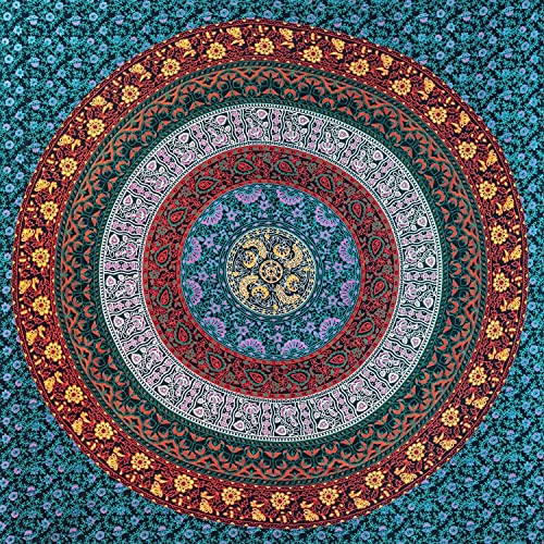 Aga's Own Mandala Tapisserie – Psychedelic Wall Art Hanging – Überwurf aus Baumwolle Tapisserie für Wohnzimmer, Schlafzimmer Home – ästhetisches Wandtuch für den Strand oder zu Hause(TD_03_Lila) von Aga's Own