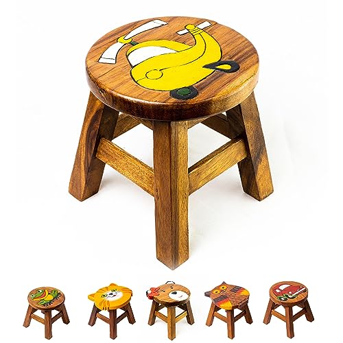 Agas Own Tritthocker für Kinder aus Holz - Handmade in Premium Qualität - Holztritt aus Massivholz - Große Designauswahl als Stuhl, Fußbank & Sitzhocker - Melkhocker - Pflanzenhocker (Hubschrauber) von Aga's Own