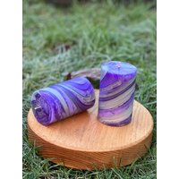 Gedrehte Kerzen, Lila, Graues Kerzendekor, Einzigartige Geschenkidee, Kerzengeschenk, Wirbelsäulenkerzen, Farbiges Wohndekor Gedrehte Kerzen, Lila, Graues Kerzendekor, Einzigartige Geschenkidee, Kerzengeschenk, Wirbelsäulenkerzen, Farbiges Wohndekor von AgaMakesCandles